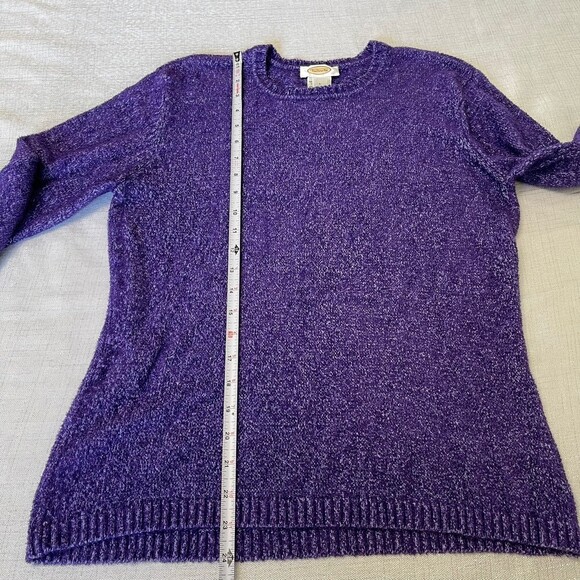 Talbots Long Sleeve Purple Soft Lightweight Crewneck  Sweater. Size L - Picture 6 of 7